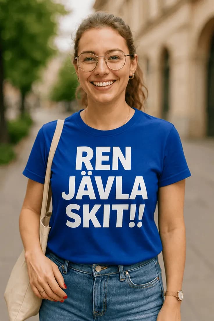Rolig t-shirt ren jävla skit – REN JÄVLA SKIT!!
