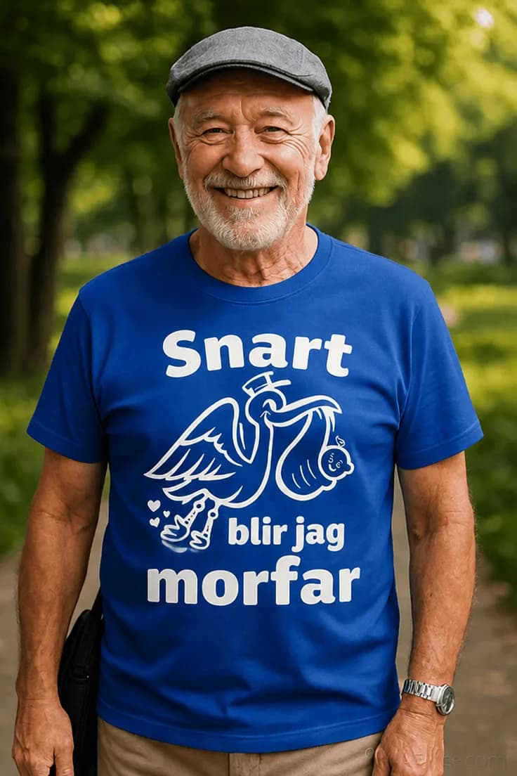 Rolig t-shirt Snart blir jag morfar