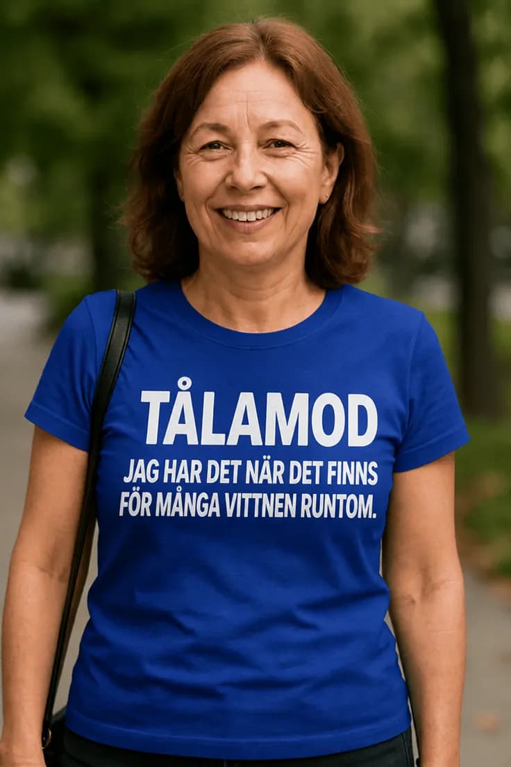 Rolig t-shirt Tålamod med vittnen – TÅLAMOD