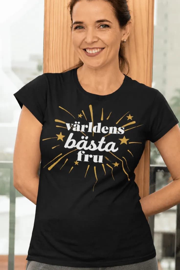 Rolig t-shirt Världens bästa fru – världens bästa fru