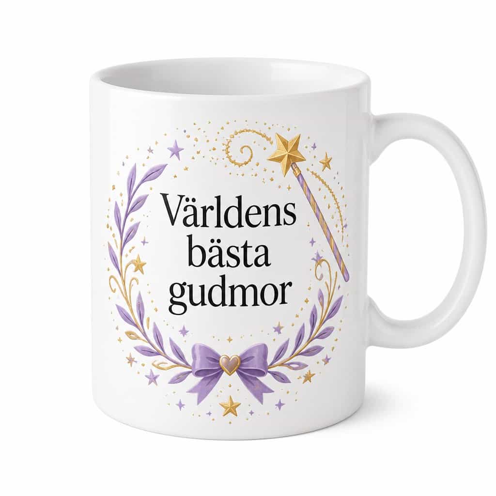 Mugg till gudmor – Världens bästa gudmor
