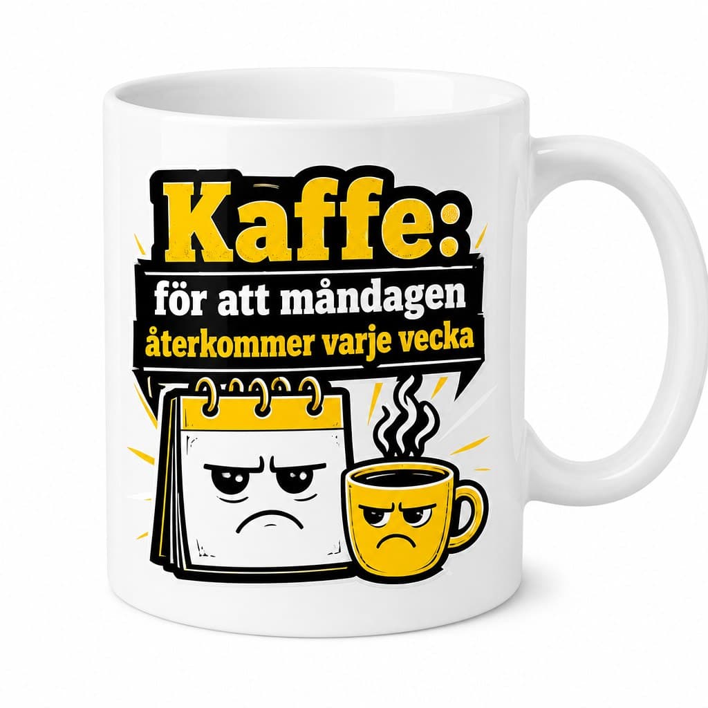 Mugg kaffe: för att måndagen återkommer varje vecka