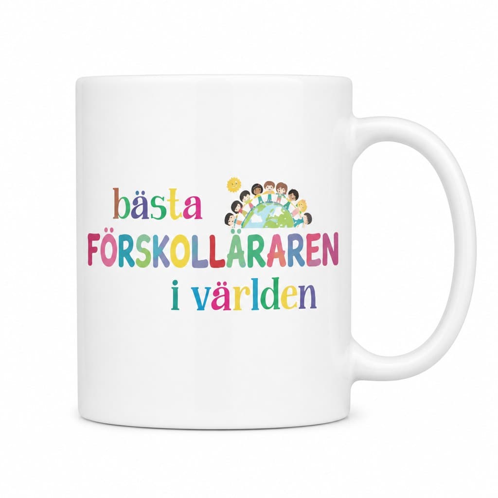 Rolig mugg Bästa förskolläraren – bästa FÖRSKOLLÄRAREN