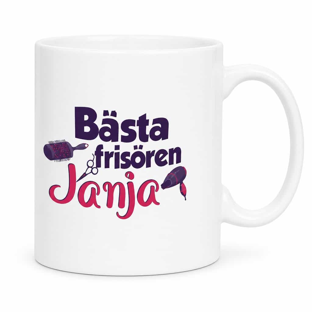 Rolig mugg Bästa frisören med namn | Janja