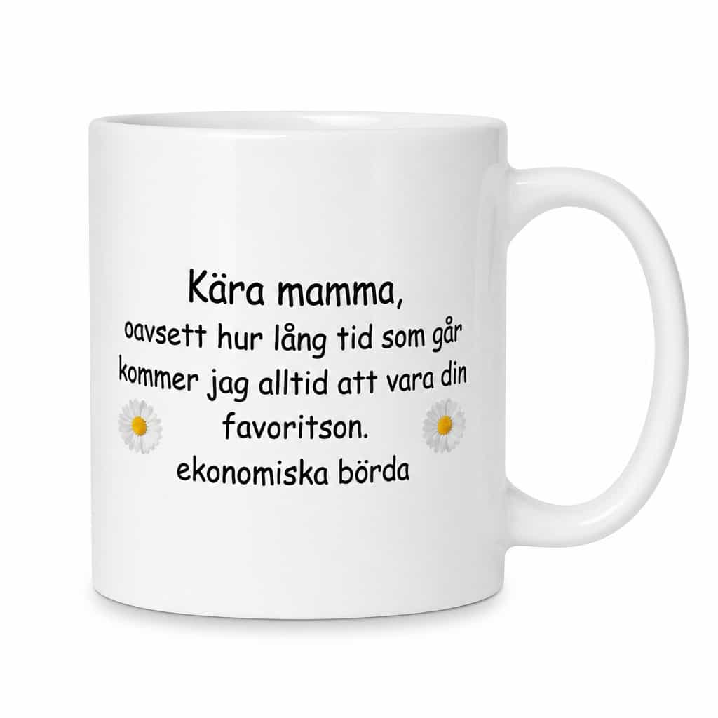 Rolig mugg Ekonomisk börda son – Kära mamma,