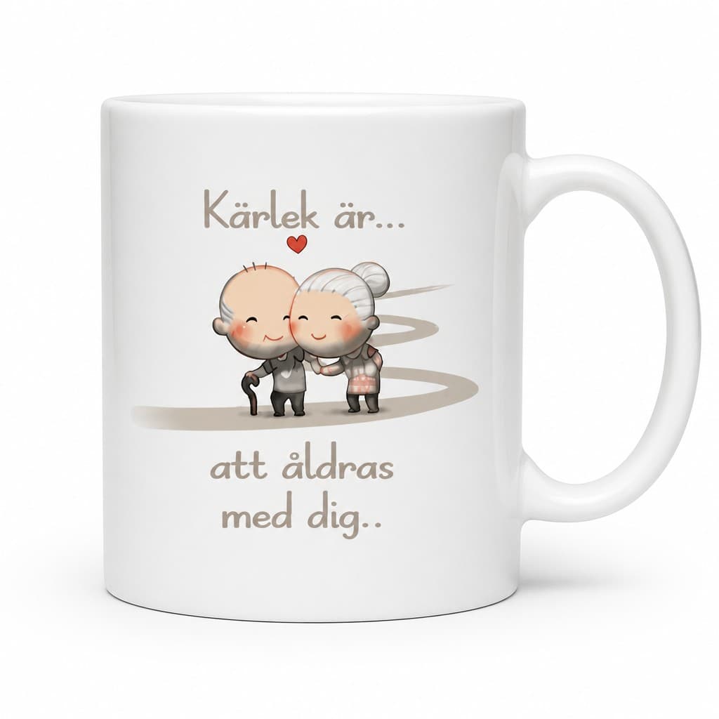 Rolig mugg Kärlek är att åldras med dig...