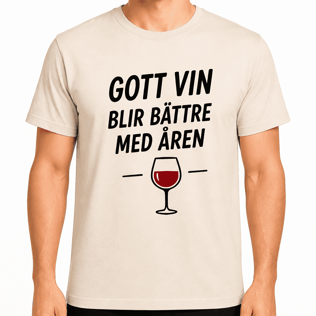 T-shirt till 70-årsdag – Gott vin blir bättre med åren