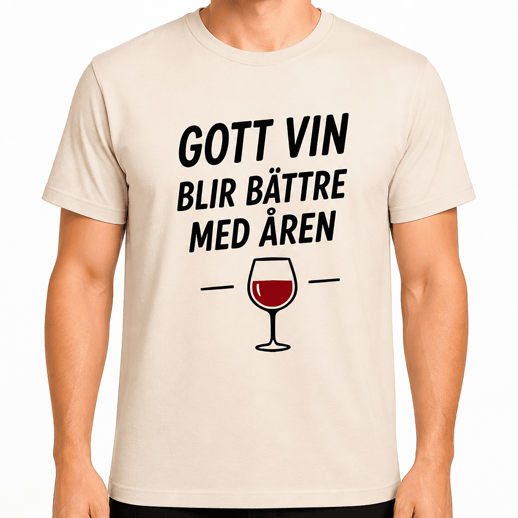 T-shirt till 70-årsdag – Gott vin blir bättre med åren