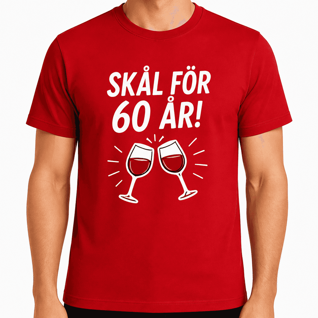 T-shirt till 60-årsdag – Skål för 60 år!