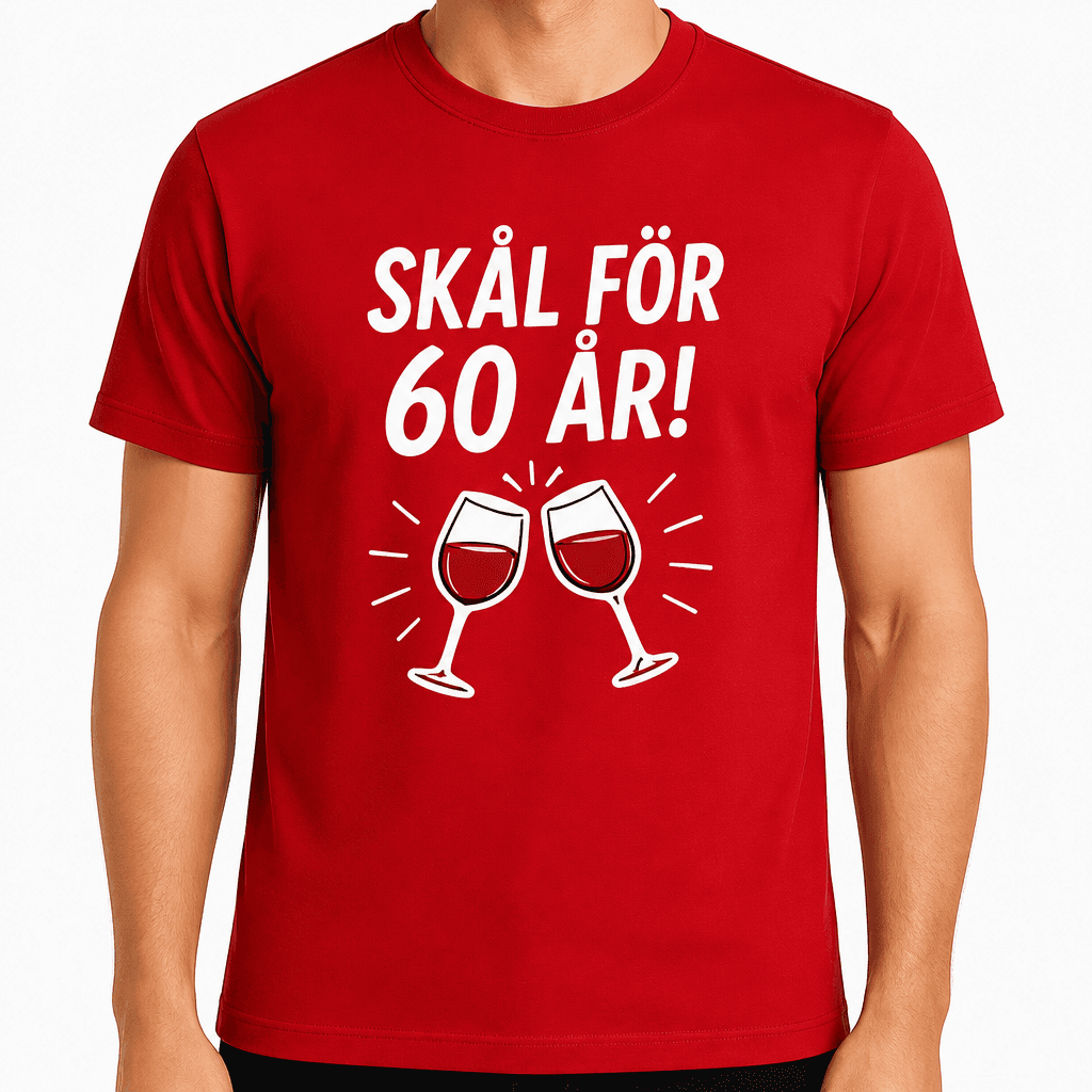 T-shirt till 60-årsdag – Skål för 60 år!