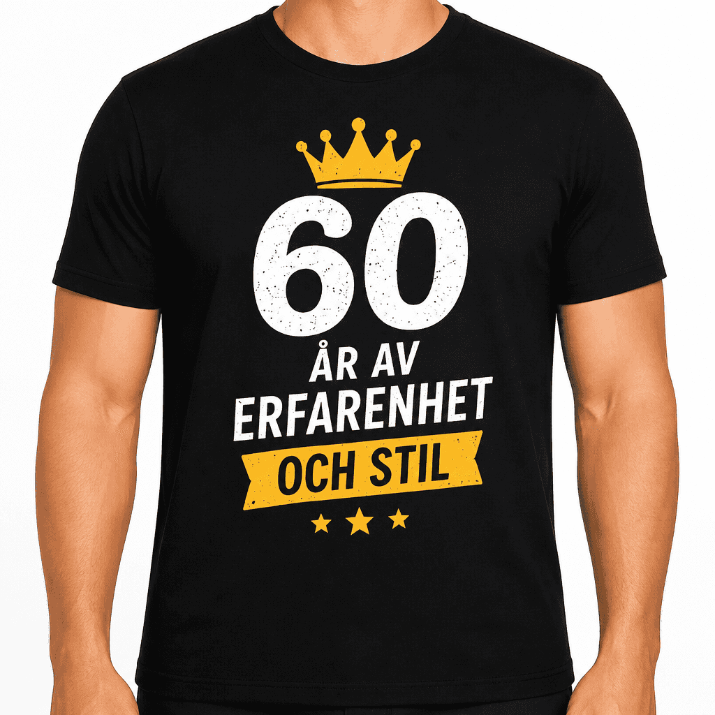 T-shirt till 60-årsdag – 60 år av erfarenhet och stil