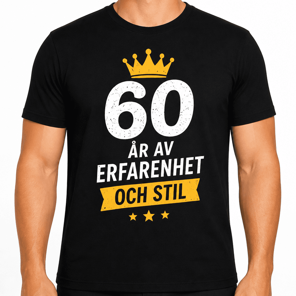 T-shirt till 60-årsdag – 60 år av erfarenhet och stil