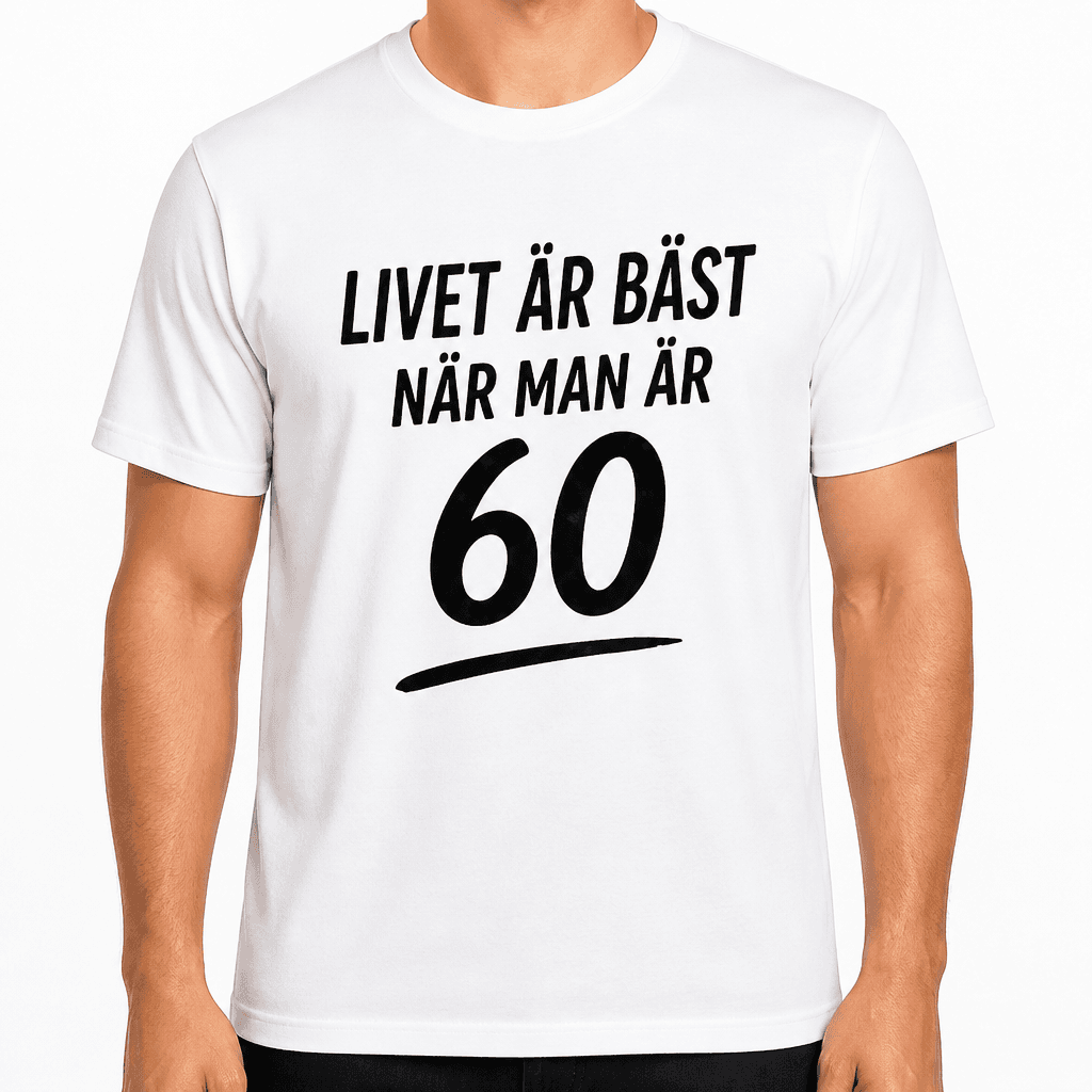 T-shirt till 60-årsdag – Livet är bäst när man är 60