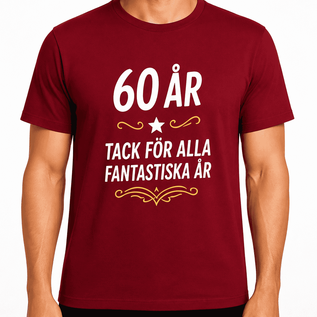 T-shirt till 60-årsdag – 60 år tack för alla fantastiska år