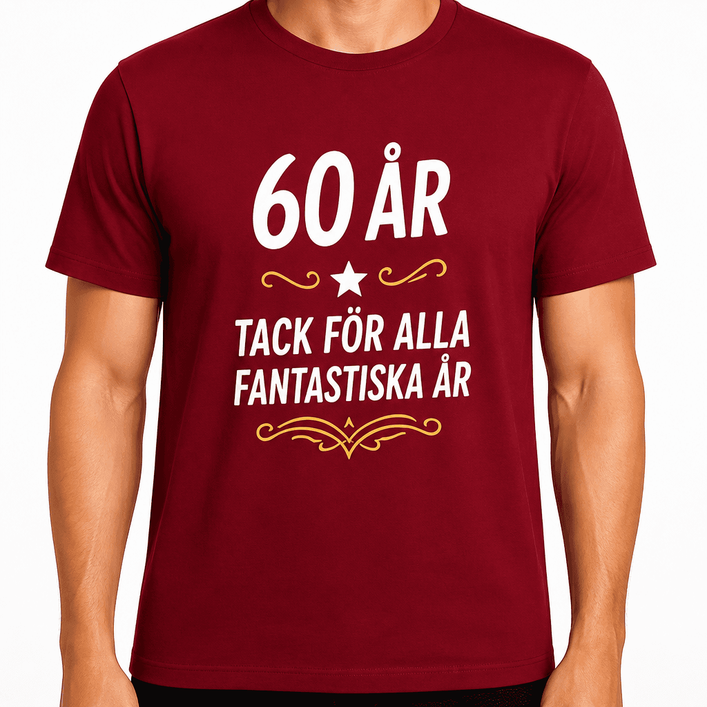 T-shirt till 60-årsdag – 60 år tack för alla fantastiska år