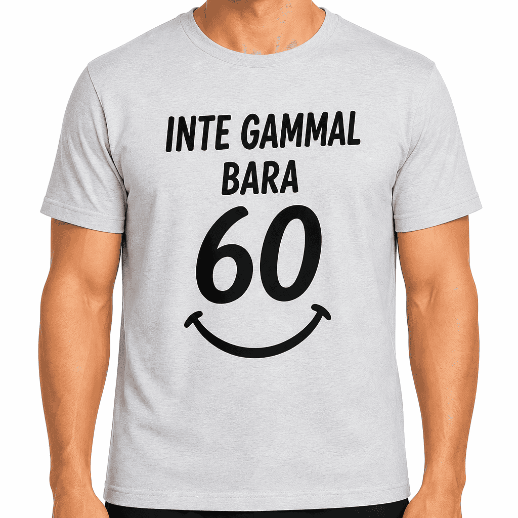 T-shirt till 60-årsdag – Inte gammal bara 60