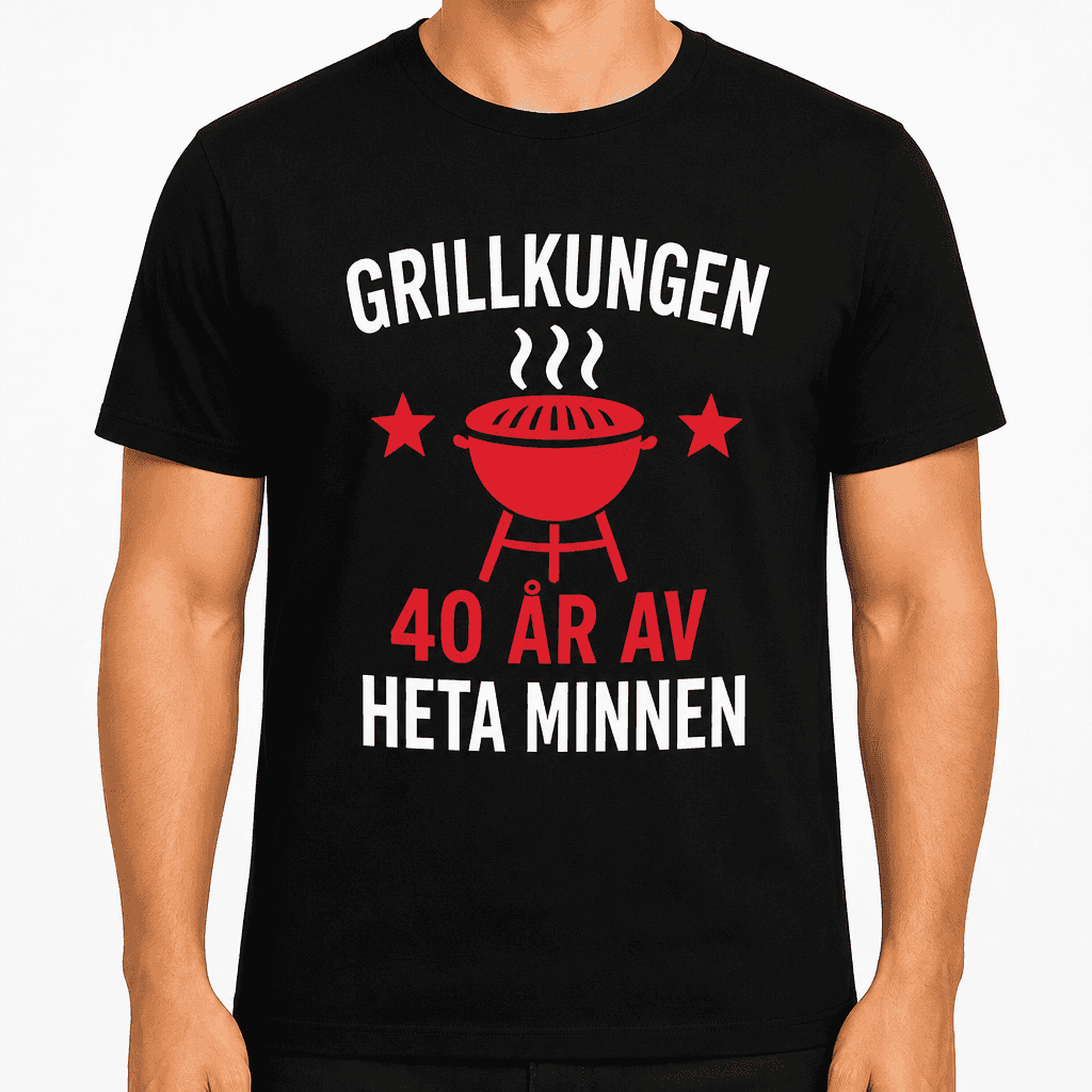 T-shirt till 40-årsdag – Grillkungen 40 år av heta minnen