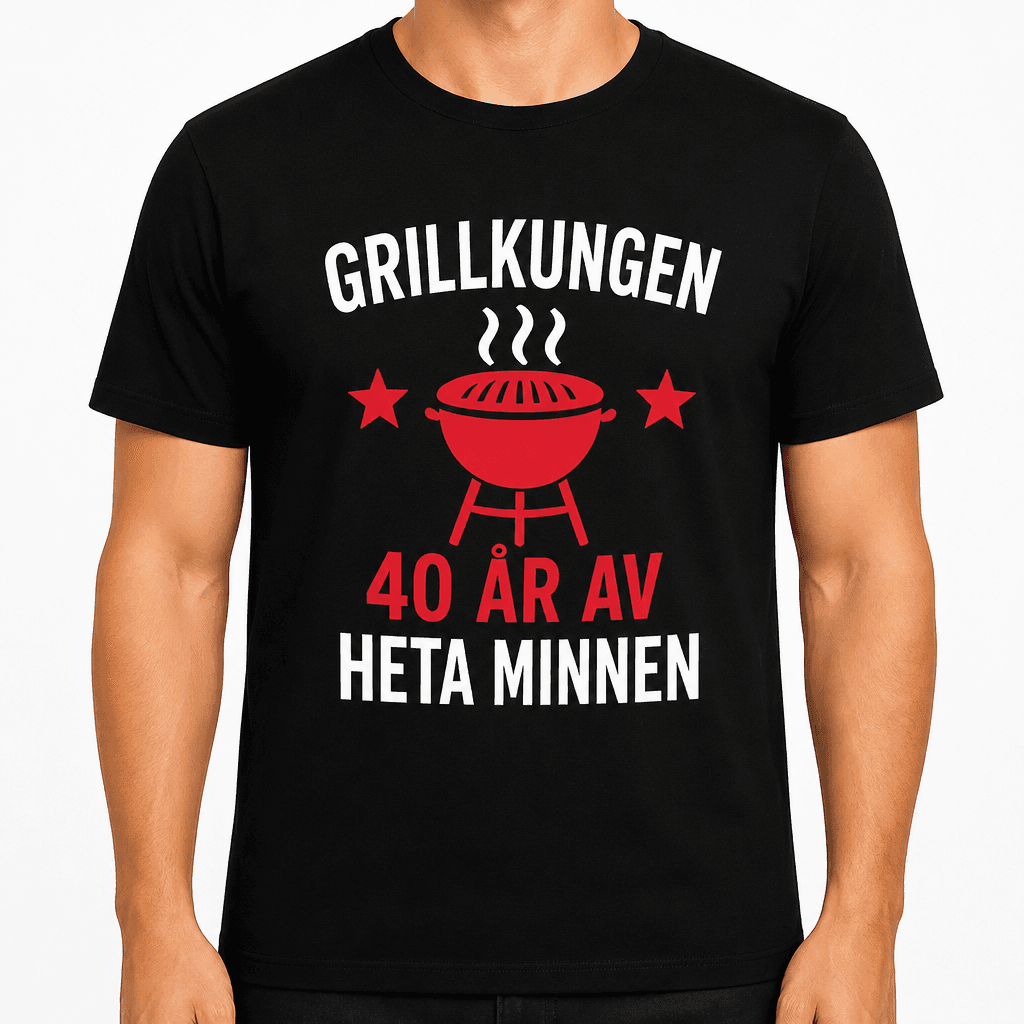 T-shirt till 40-årsdag – Grillkungen 40 år av heta minnen