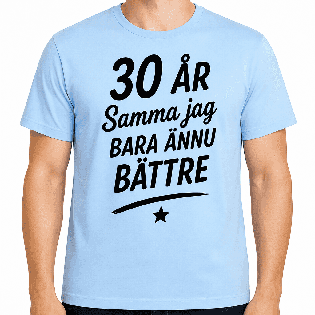 T-shirt till 30-årsdag – 30 år samma jag bara ännu bättre