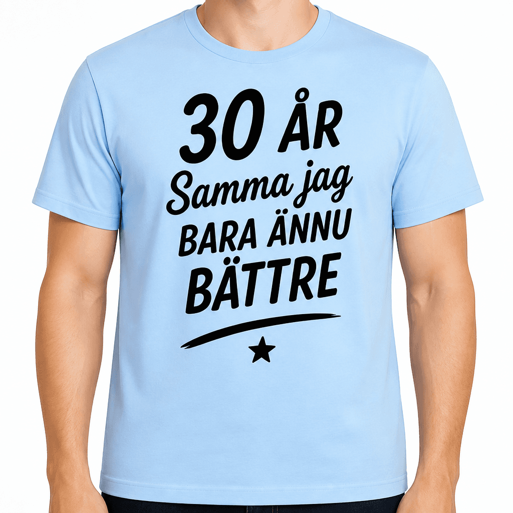 T-shirt till 30-årsdag – 30 år samma jag bara ännu bättre