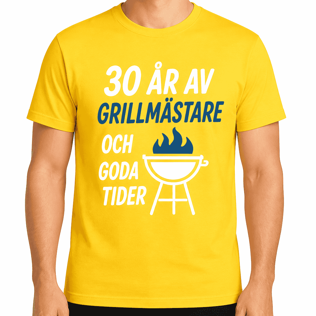 T-shirt till 30-årsdag – 30 år av grillmästare och goda tider