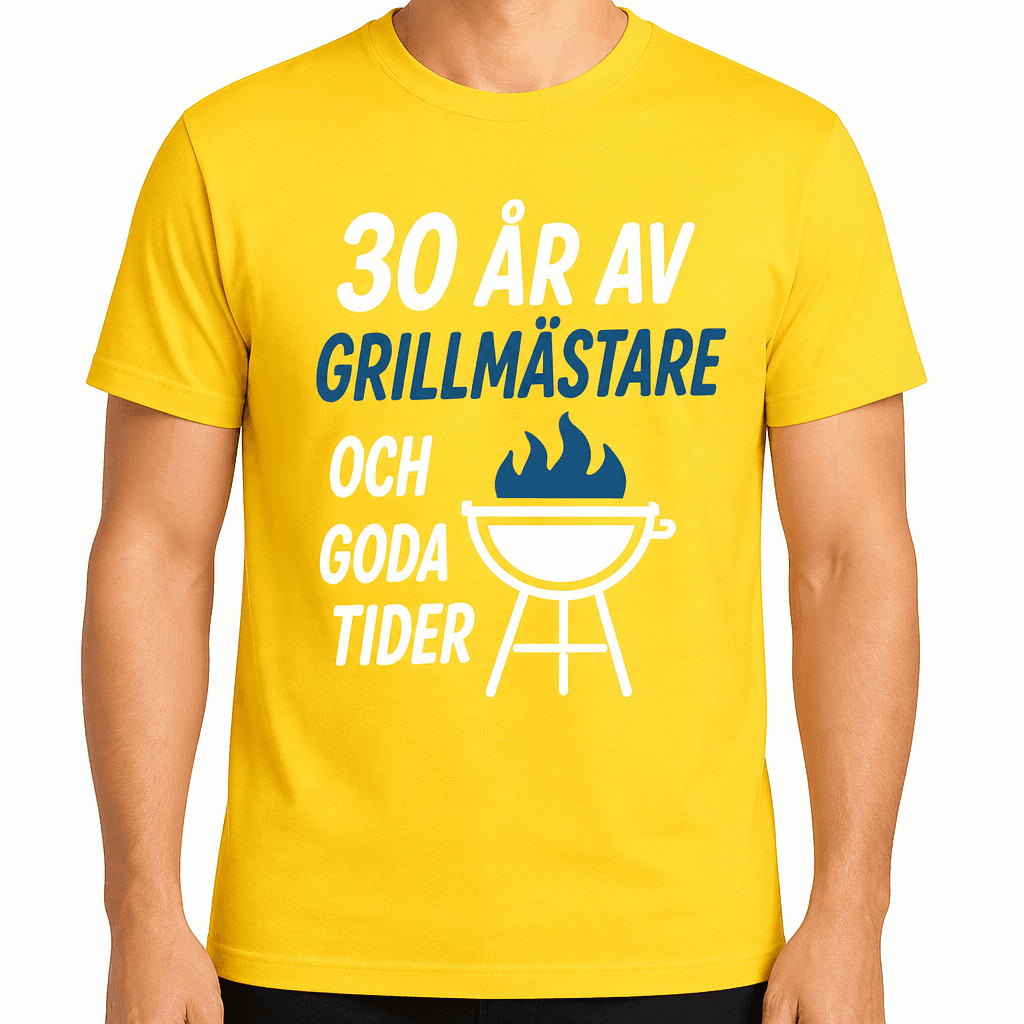 T-shirt till 30-årsdag – 30 år av grillmästare och goda tider