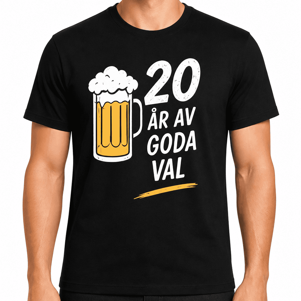 T-shirt till 20-årsdag – 20 år av goda val