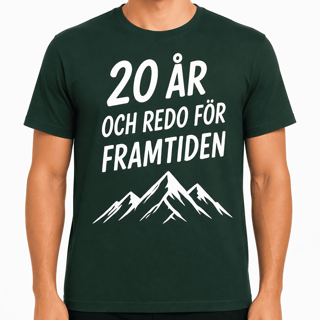 T-shirt till 20-årsdag – 20 år och redo för framtiden