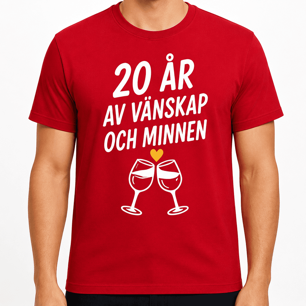 T-shirt till 20-årsdag – 20 år av vänskap och minnen