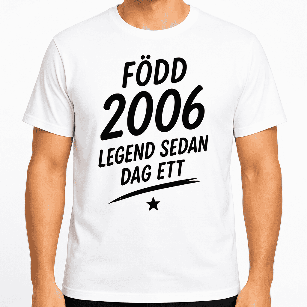 T-shirt till 20-årsdag – Född 2006 legend sedan dag ett