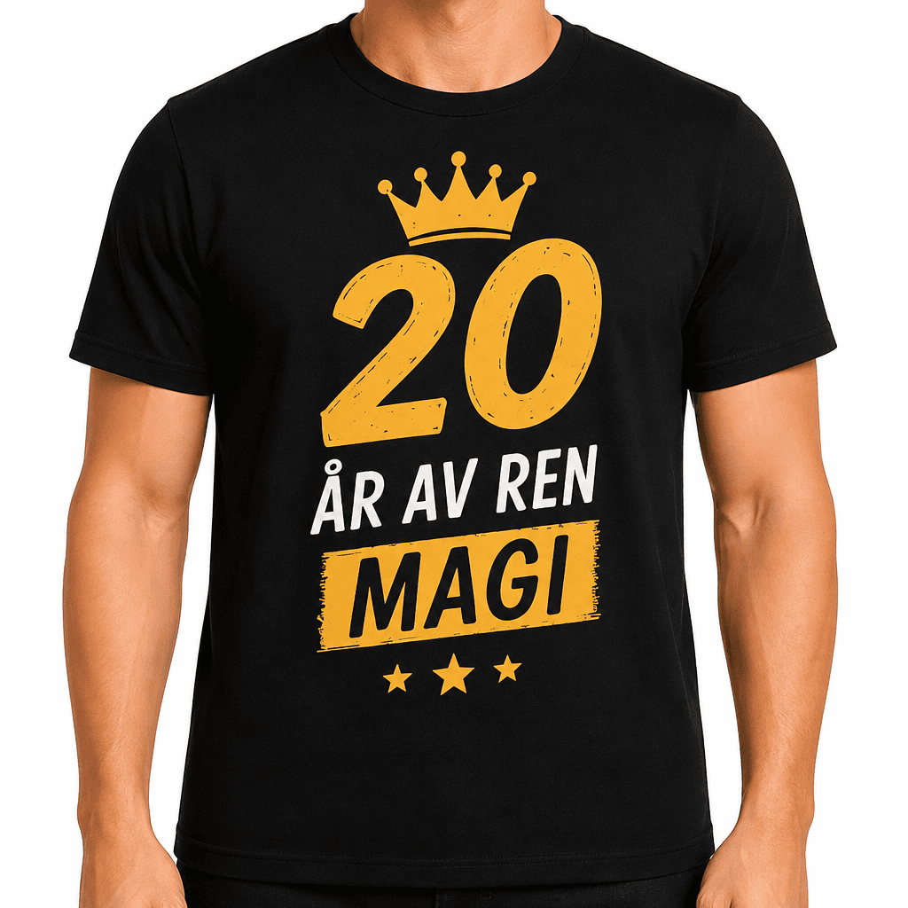 T-shirt till 20-årsdag – 20 år av ren magi