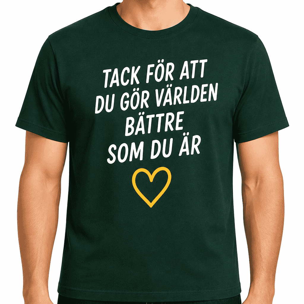 T-shirt till 18-årsdag – Tack för att du gör världen bättre som du är