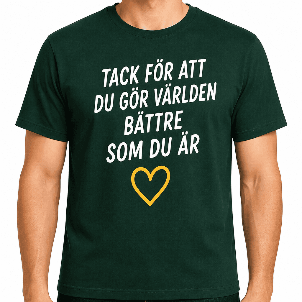 T-shirt till 18-årsdag – Tack för att du gör världen bättre som du är