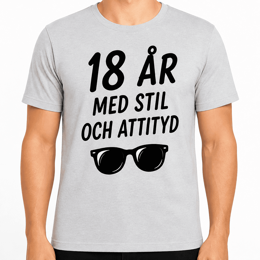 T-shirt till 18-årsdag – 18 år med stil och attityd