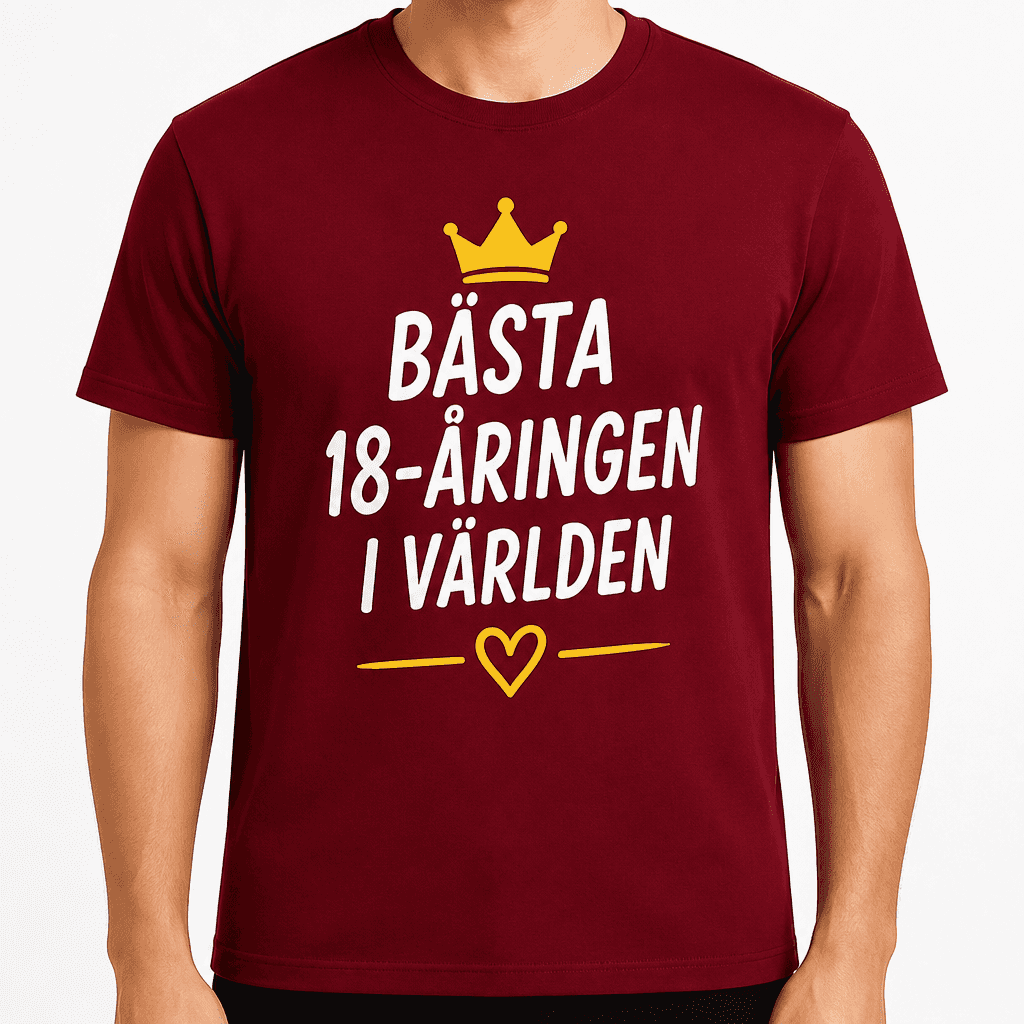 T-shirt till 18-årsdag – Bästa 18-åringen i världen