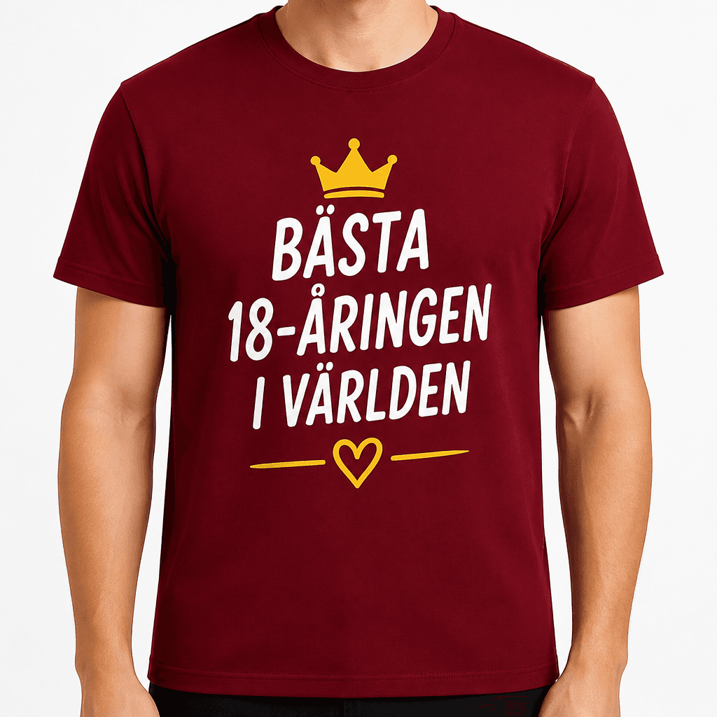 T-shirt till 18-årsdag – Bästa 18-åringen i världen