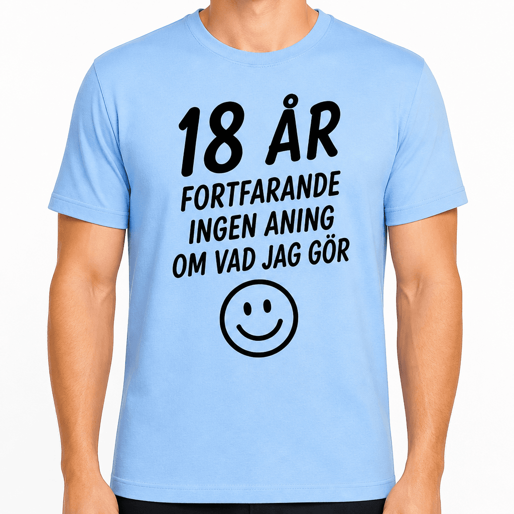 T-shirt till 18-årsdag – 18 år fortfarande ingen aning om vad jag gör