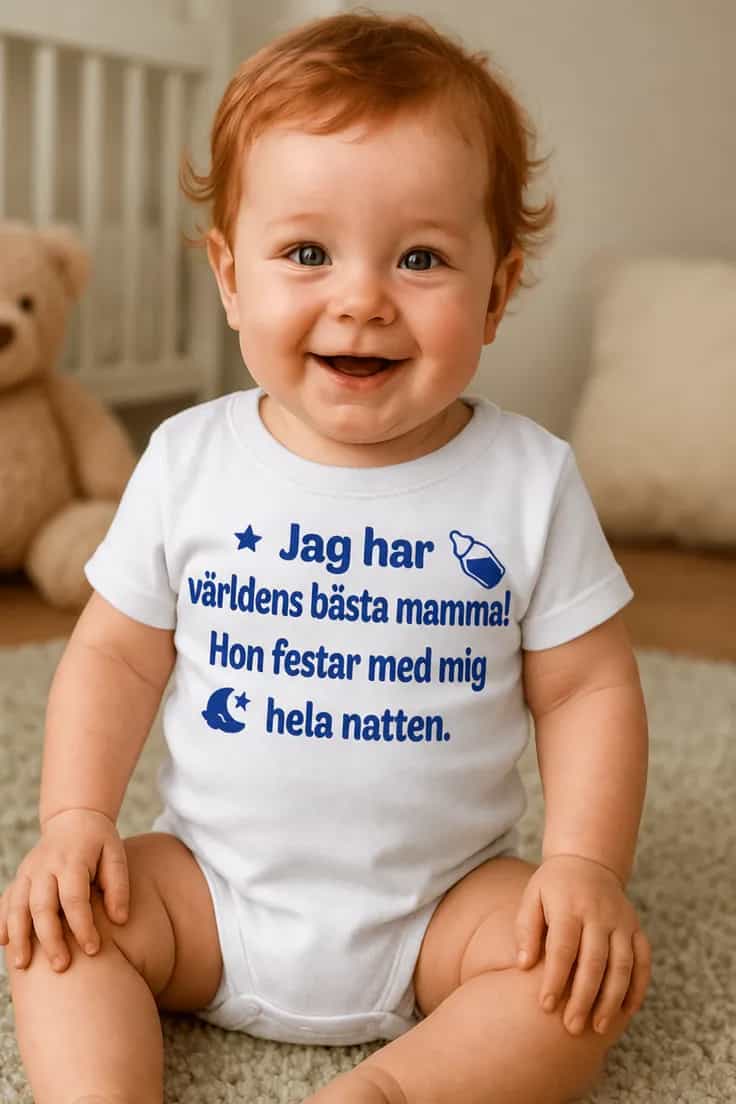 Baby-body Bästa mamma hela natten – Jag har
