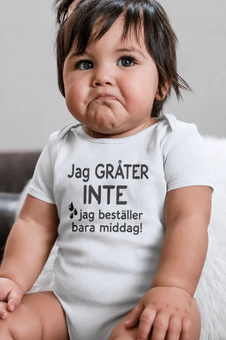 Baby-body Jag gråter inte – Jag GRÅTER INTE