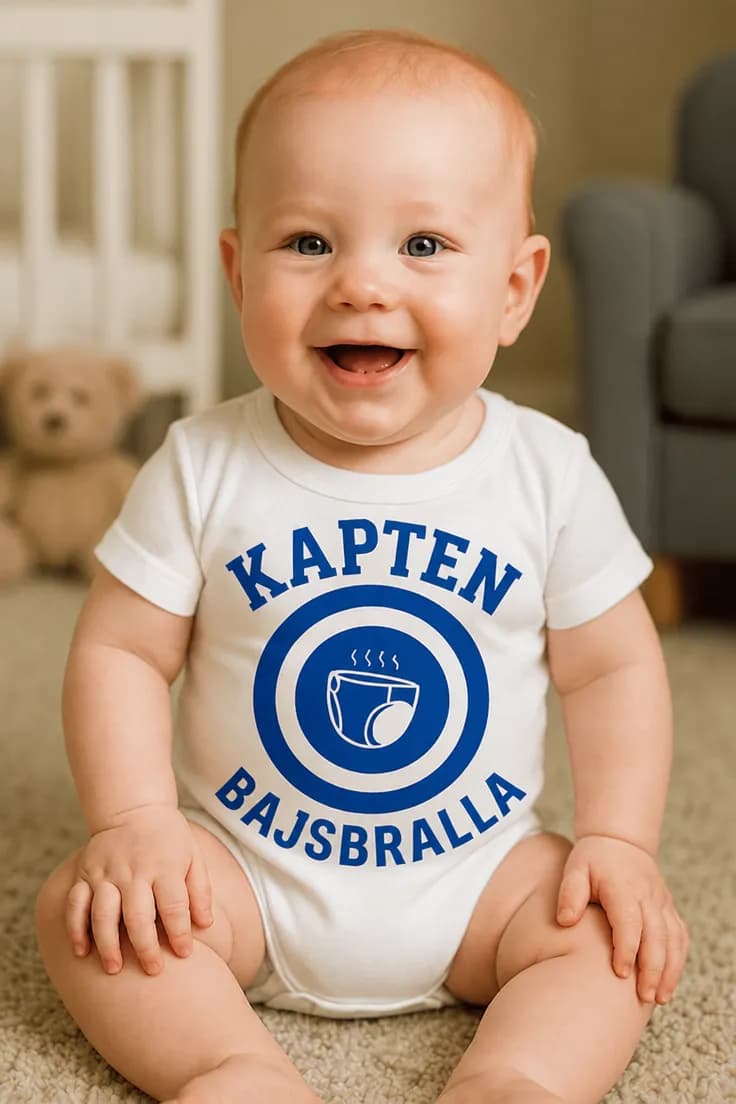 Baby-body kapten bajsbralla – KAPTEN BAJSBRALLA