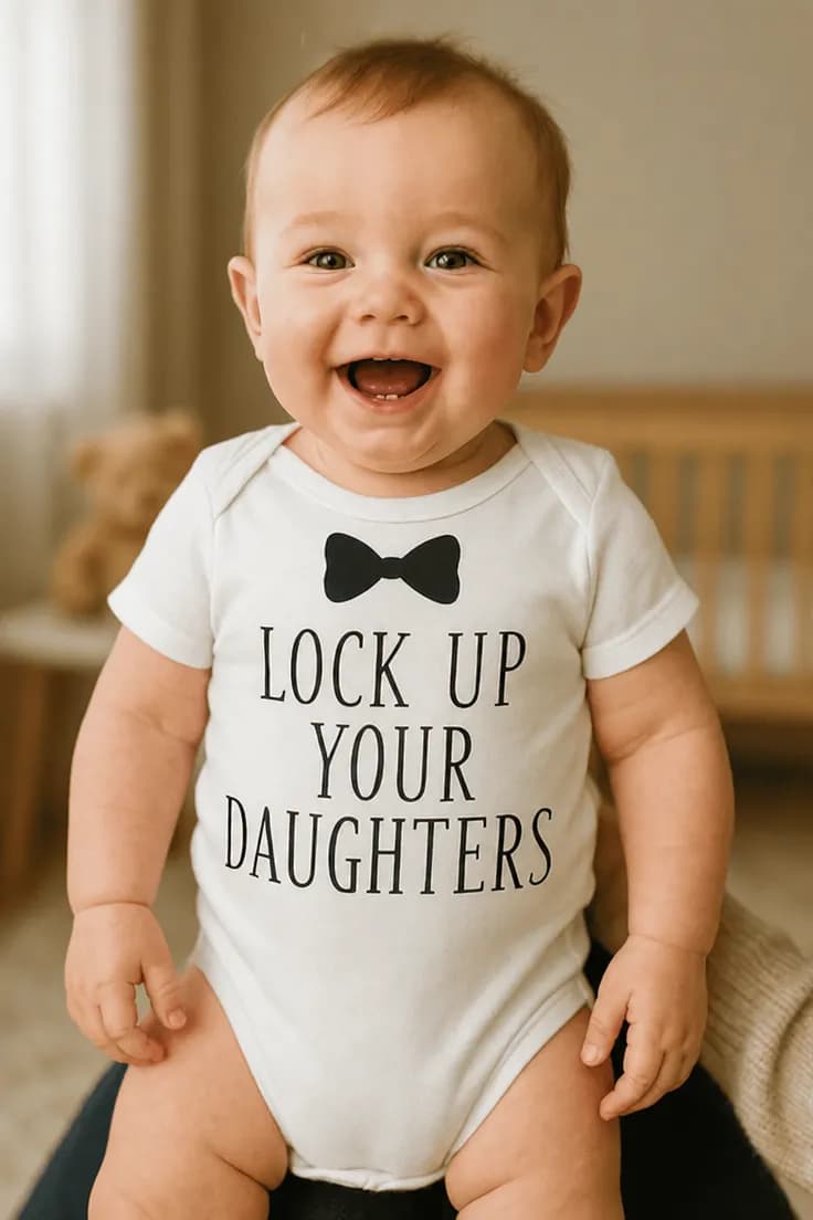 Baby-body Lås in era döttrar – LOCK UP YOUR DAUGHTERS