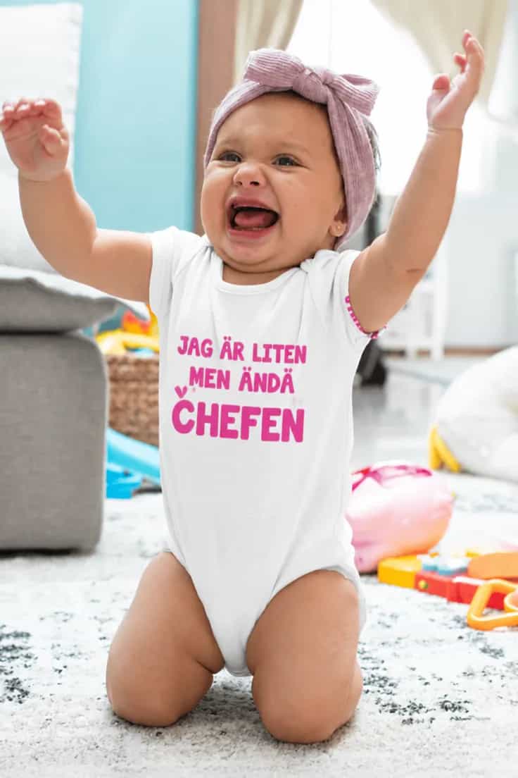 Baby-body Liten men ändå chefen – JAG ÄR LITEN
