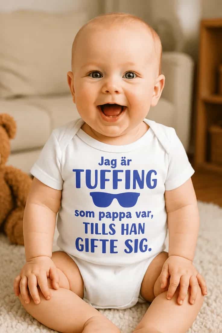 Baby-body Liten tuffing som pappa – Jag är TUFFING