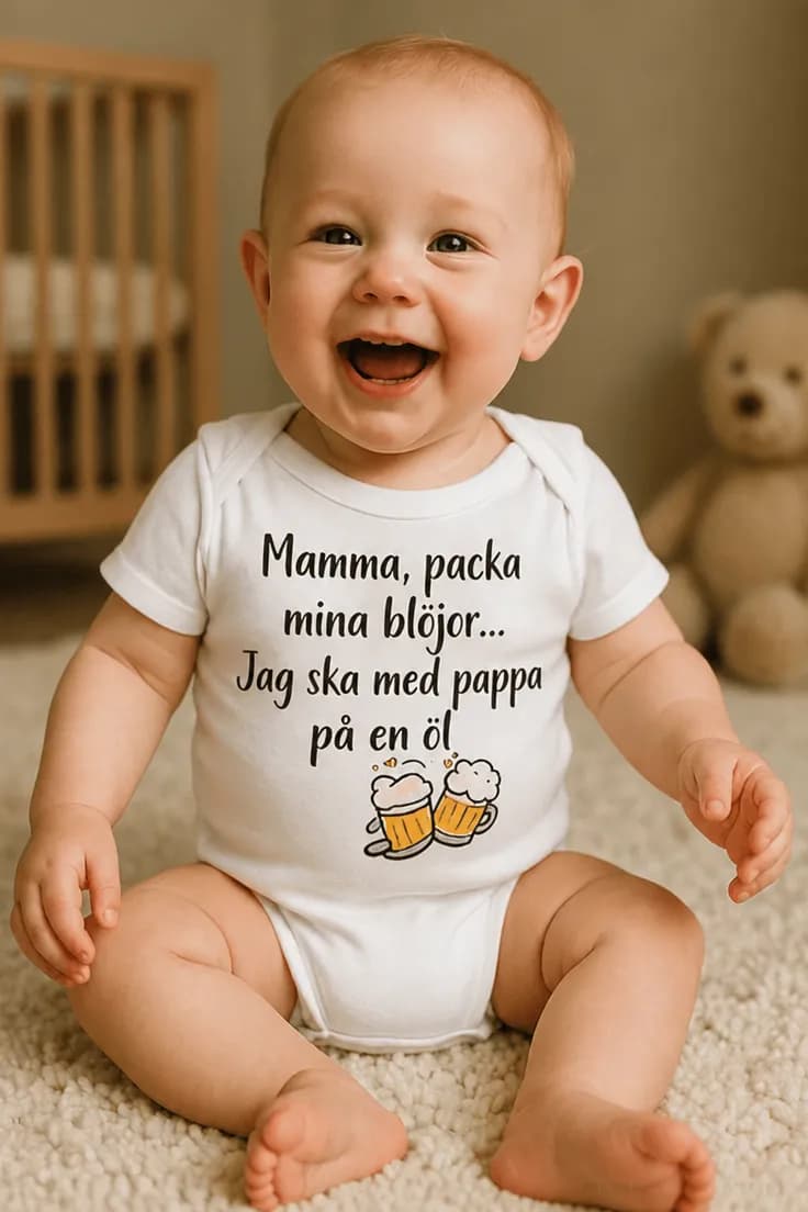 Baby-body Mamma packa blöjorna – Mamma, packa