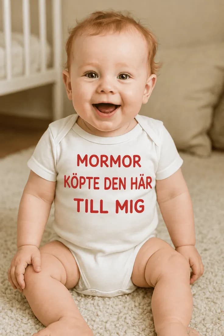 Baby-body Mormor köpte den här – MORMOR