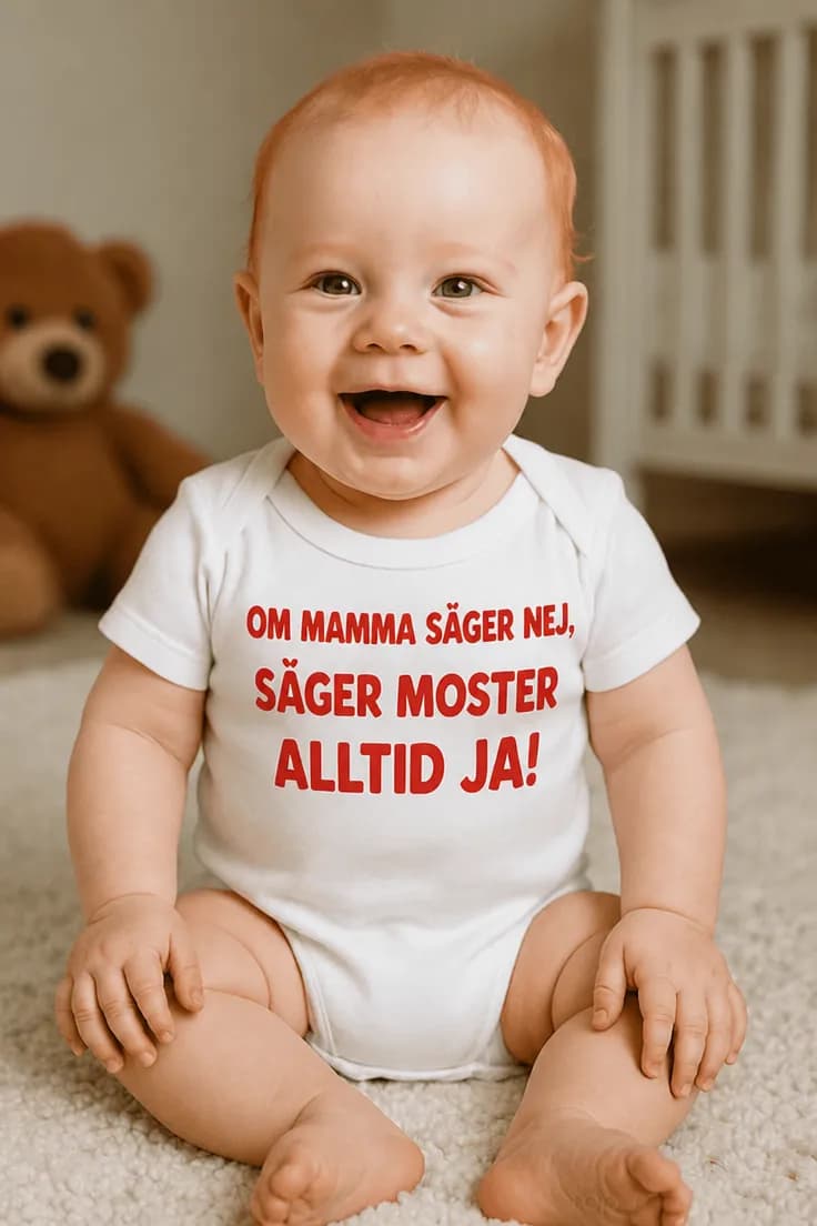 Baby-body Moster säger alltid ja – OM MAMMA SÄGER