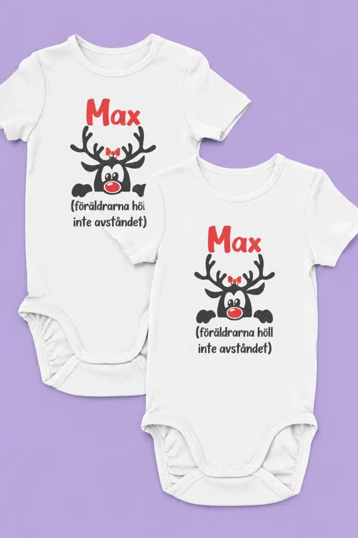 Baby-body Säkerhetsavstånd med namn – Max