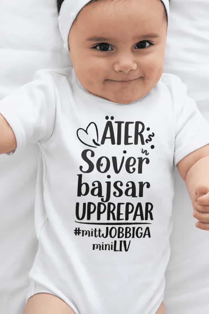 Baby-body Äter sover bajsar upprepar