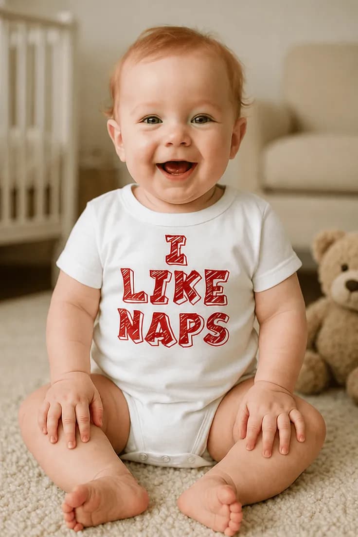 Babybody jag gillar tupplurar – I LIKE NAPS