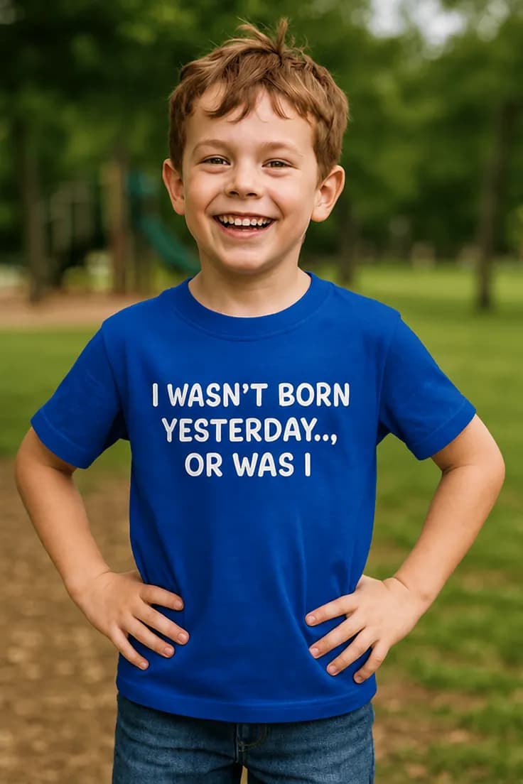 Barn t-shirt Föddes inte igår